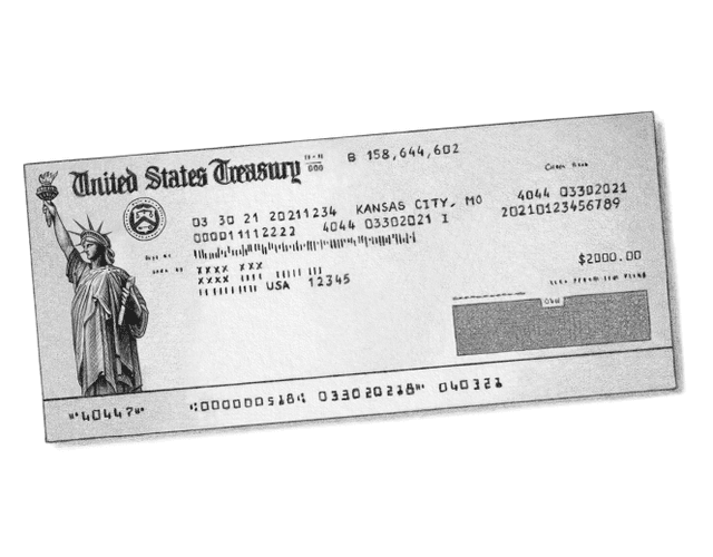 Illustration of disability benefits check